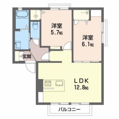 玉島「アニマートD」　2LDK　賃料￥63,000