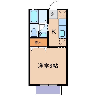 玉島八島「ピュシス」　1K　賃料￥31,000