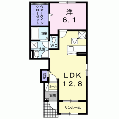 玉島長尾「シエル」　1LDK　賃料￥66,500