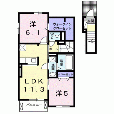 玉島乙島「リバレイン　ヒロ」　2LDK　賃料￥66,500