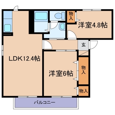 玉島１丁目「SWEET　HOUSE」　2LDK　賃料￥53,000