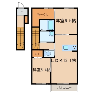 玉島上成「グラジーク」　2LDK　賃料￥64,000